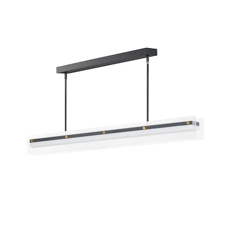 Maxim Lighting Spectre 48'' Linear Pendant, Black/Natural Aged Brass 21194CRBKNAB